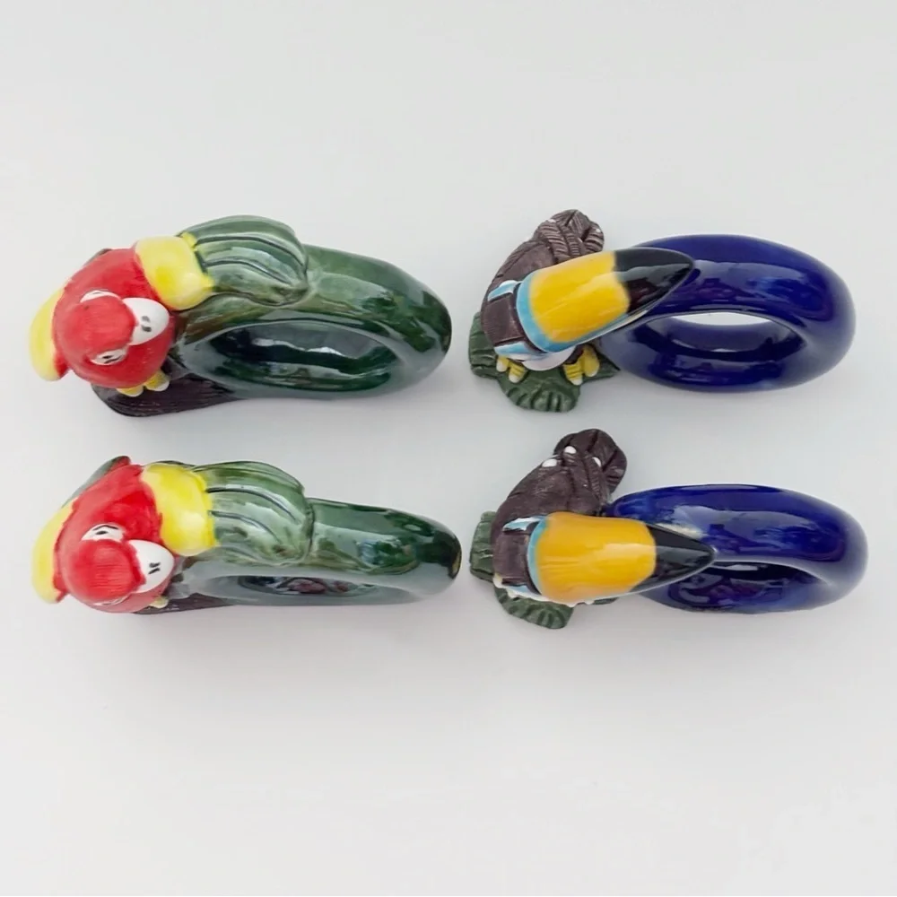LEPS Pottery parrot toucan